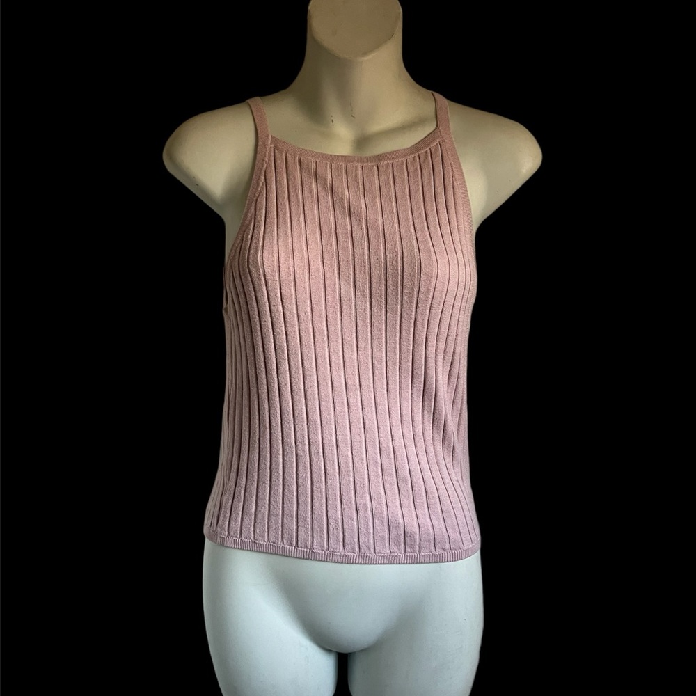 Light pink Ribbed Tank Top - Picture 2 of 4